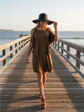 ZARA Archival Cold-Shoulder Layered Midi